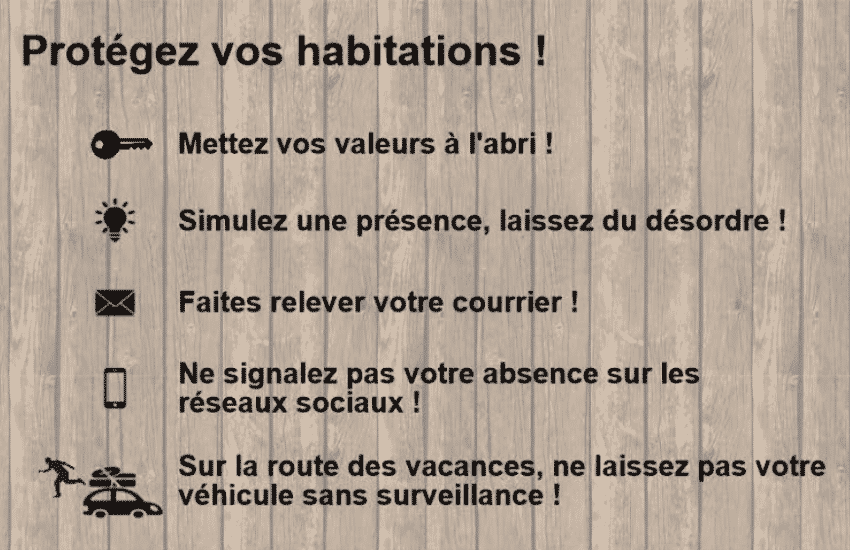 Cambriolages et vacances