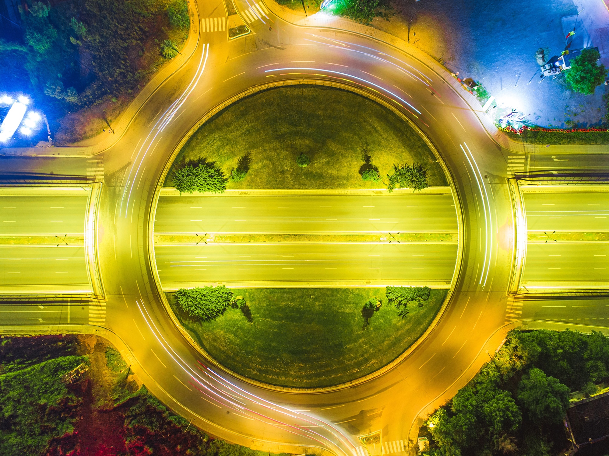 Conduire dans un giratoire